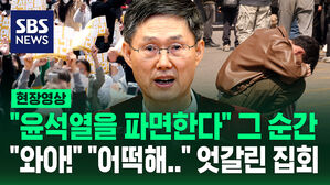 [현장영상] "윤석열을 파면한다" 그 순간&hellip;"와아" "어떡해" 찬반집회 엇갈린 반응