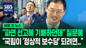 [바로이뉴스] "파면 선고에 기뻐하던데" 질문에 "국힘이 '정상적 보수당' 되려면&hellip;"