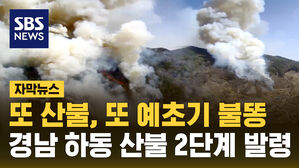 [자막뉴스] 또 산불, 또 예초기 불똥&hellip;강풍 속 진화작업 총력
