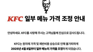KFC, 10개월 만에 가격 또 올려&hellip;핫크리스피 치킨 300원 인상