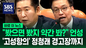[바로이뉴스] "봤으면 봤지 약간 봐?" 언성&hellip;'고성항의' 정청래 "쫓겨난다" 경고장까지