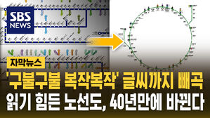 [자막뉴스] '구불구불 복작복작' 글씨까지 빼곡&hellip;읽기 힘든 노선도, 40년 만에 바뀐다