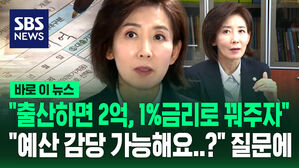 [바로이뉴스] "출산하면 2억, 1% 금리로 꿔주자"&hellip;"예산 감당 가능해요?" 질문에