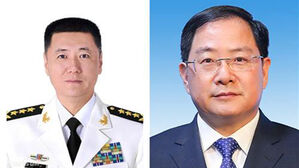 먀오화 중국 중앙군사위위원(왼쪽)과 진좡룽 전 공업정보화부장(사진=바이두 캡처, 연합뉴스)