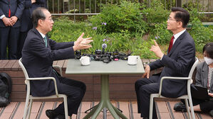 단일화 2차 회동하는 김문수-한덕수(사진=연합뉴스)