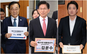 이재명 광화문, 김문수 가락시장, 이준석 여수서 첫 선거운동