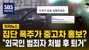 [자막뉴스] 집단 난폭 운전이 차량 홍보? "외국인 범죄자 처벌 후 퇴거"