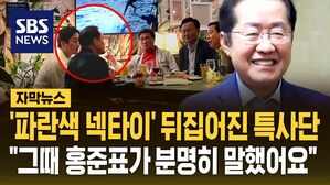 [자막뉴스] "민주당과 손 잡을 일 없다" 홍준표 만난 하와이 특사단&hellip;'파란색 넥타이' 프사 바꾼 이유는?