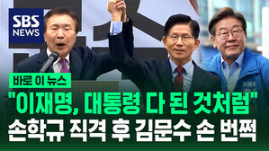 [바로이뉴스] 손학규 "세상은 이재명 대통령 다 된 것처럼"&hellip;직격 후 김문수 손 번쩍