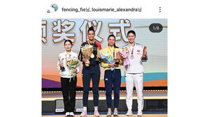 우시 월드컵 은메달 획득한 송세라(왼쪽) (사진=국제펜싱연맹(FIE) 인스타그램 캡처, 연합뉴스)