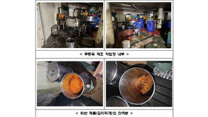 식약처, 무등록 작업장서 김치찌개 제조한 업체 적발