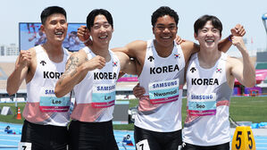 남자 400m 계주, 아시아선수권 예선 1위로 결선행&hellip;첫 우승 도전