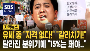 유세 중 "갈라치기 말라" 고성&hellip;달라진 분위기에 "15%는 넘어야 하는데" [자막뉴스]