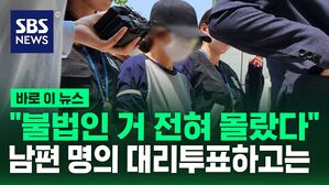 [바로이뉴스] "불법인 거 전혀 몰랐다"&hellip;남편 명의 대리투표하고는