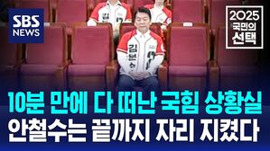 [국민의선택] 10분 만에 다 떠난 국민의힘 상황실&hellip;'이재명 당선 확실'에도 남아있는 안철수