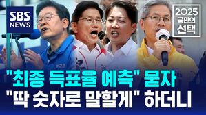 [국민의선택] "최종 득표율 예측?" 묻자&hellip;"딱 숫자로 말할게" 하더니