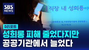 [D리포트] 성희롱 피해 줄었다지만&hellip;공공기관&middot;온라인 증가