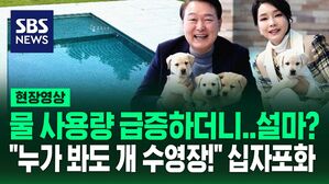 [현장영상] 물 사용량 급증했는데 설마?&hellip;"누가 봐도 개 수영장!" 한남동 관저 '의문의 수조'에 십자포화