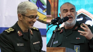 모하마드 호세인 바게리 이란군 참모총장, 호세인 살라미 IRGC 총사령관 (사진=AP, 연합뉴스)