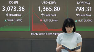 코스피 3년 9개월 만에 장중 3,100선 회복&hellip;반도체주 초강세