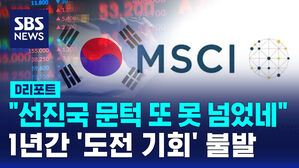 [D리포트] "선진국 문턱 또 못 넘었네"&hellip;1년간 '도전 기회' 불발