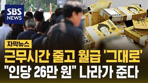 [자막뉴스] 근무시간 줄고 월급 '그대로'&hellip;"인당 26만 원" 나라가 준다