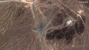 이스라엘의 23일 공습 이후 촬영된 포르도 핵시설 위성사진(사진=AP, 막사르테크놀로지 제공, 연합뉴스)