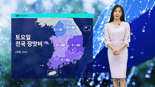 [날씨] 토요일, 전국에 장맛비…강수량은 지역별로 편차