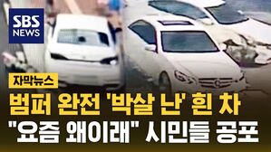 [자막뉴스] 범퍼 완전 '박살 난' 흰 차&hellip;"요즘 왜이래" 시민들 공포