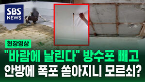 [영상] "어머 어머" "웬일이니!" 아파트 천장에서 폭포처럼 쏟아지는 '물' 책임은 나 몰라라?