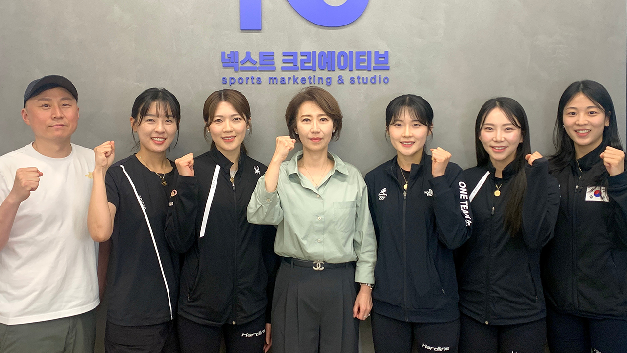 여자 컬링 경기도청, 넥스트크리에이티브와 매니지먼트 계약