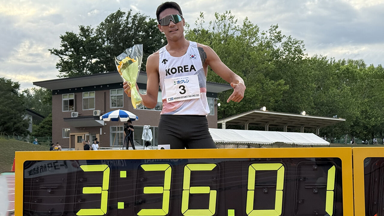 이재웅, 한 달 만에 육상 남자 1,500m 한국 신기록