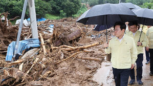 이 대통령, 경남 산청 방문&hellip;집중호우 피해 현장 긴급 점검
