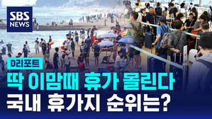 [D리포트] "역시 휴가는 '7말 8초'"&hellip;최고 인기 동해안, 제주는 5위
