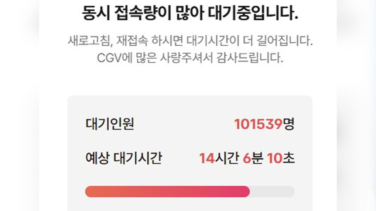 '영화 6천 원 할인권' 신청자 폭주…영화관 누리집·앱 마비