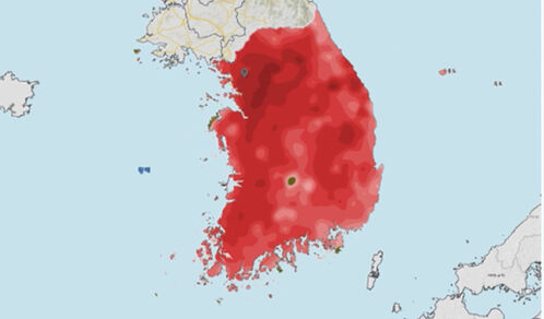 붉은색 온통 뒤덮인 한국…폭염 심해진 이유
