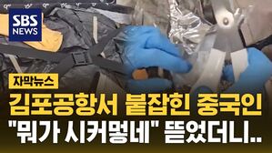 [자막뉴스] 김포공항서 붙잡힌 중국인, "뭐가 시커멓네" 뜯었더니&hellip;