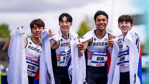 400m 계주 '금빛 피날레'…희망의 바통 터치!