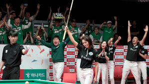 하나카드, 7연승으로 PBA 팀리그 1R 우승&hellip;김가영 MVP