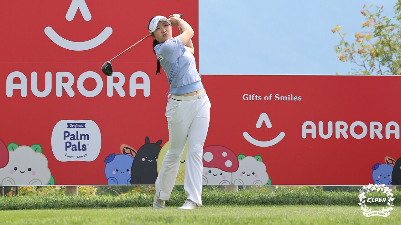 '평균 타수 1위' 유현조, KLPGA 오로라월드 1R 공동 선두
