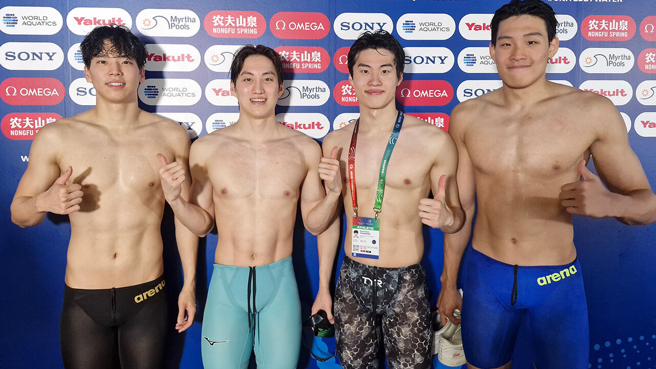 한국 남자 혼계영 400ｍ서 세계선수권 첫 결승 진출