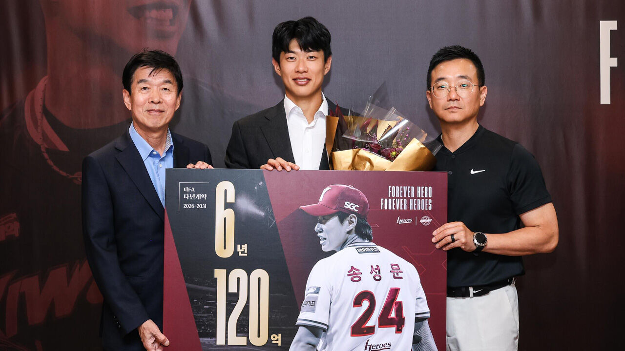 프로야구 키움, 송성문과 6년 총액 120억 원 비FA 다년 계약