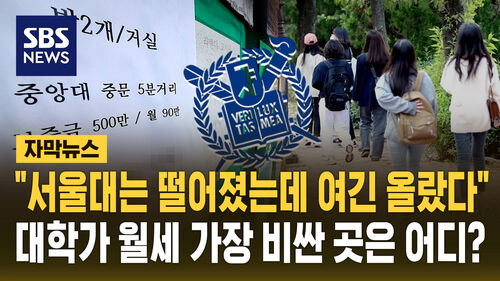 [자막뉴스] 대학 붙어 좋아했더니 월세가 헉…가장 비싼 곳은?