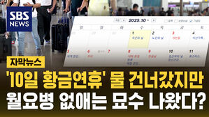 [자막뉴스] 임시공휴일 물 건너 갔지만&hellip;월요병 없애는 방법 나왔다?