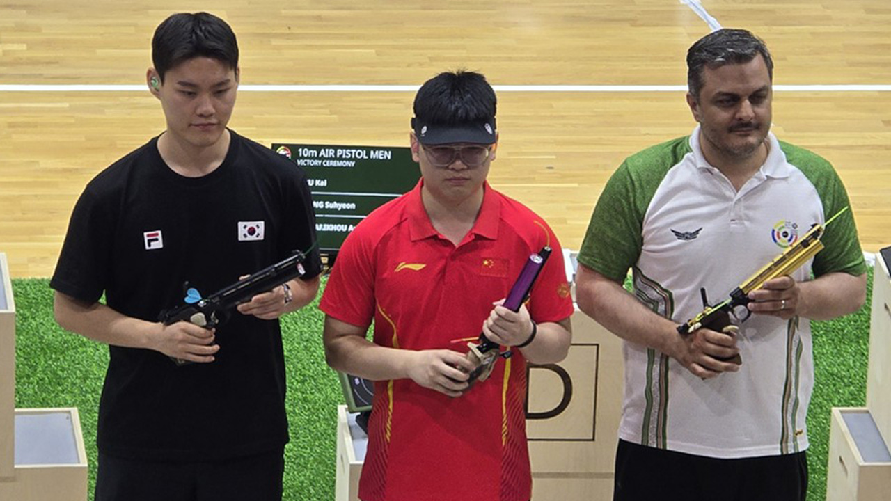 <!HS>홍수현<!HE>, 아시아사격선수권 남자 권총 은…한국 첫 메달