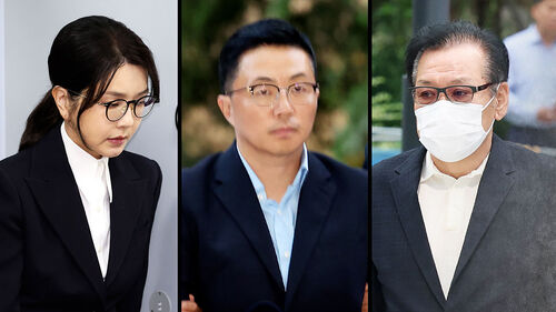 동시에 소환된 김건희·집사·건진법사…"또 진술거부권"