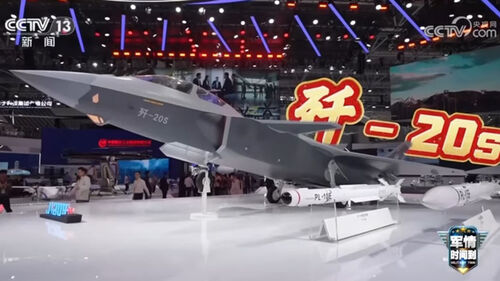 스텔스 전투기 젠(殲·J)-20S 모형