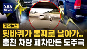 [자막뉴스] 뒷바퀴가 통째로&hellip;차량 훔치려다 폐차로 끝난 도주극