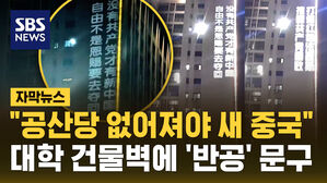[자막뉴스] "공산당 없어져야 새 중국" 대학가 외벽에 '공산당 타도' 문구가