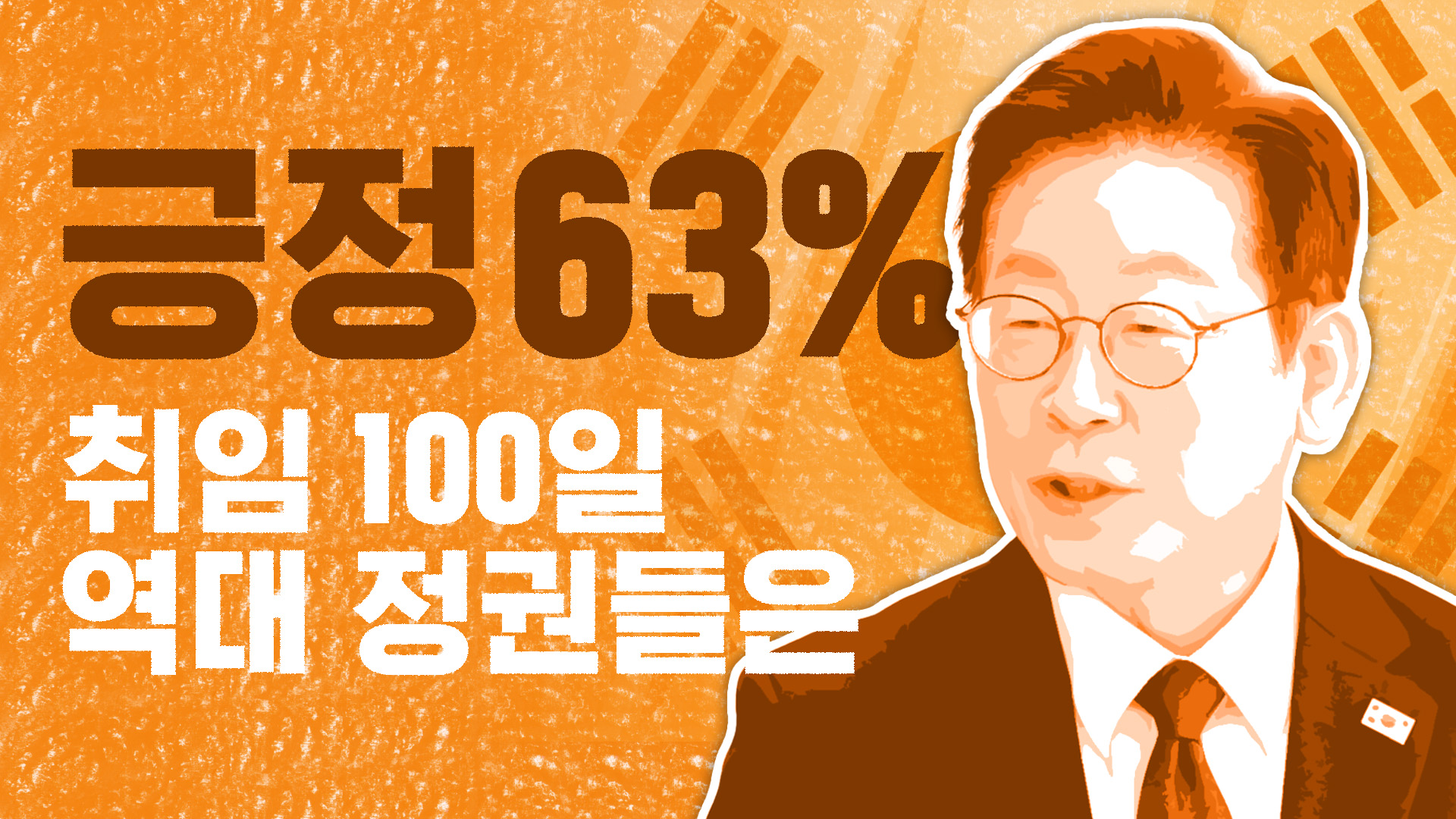 국정 지지율 <!HS>63<!HE>%…역대 '취임 100일' 비교해 보니 [스프]